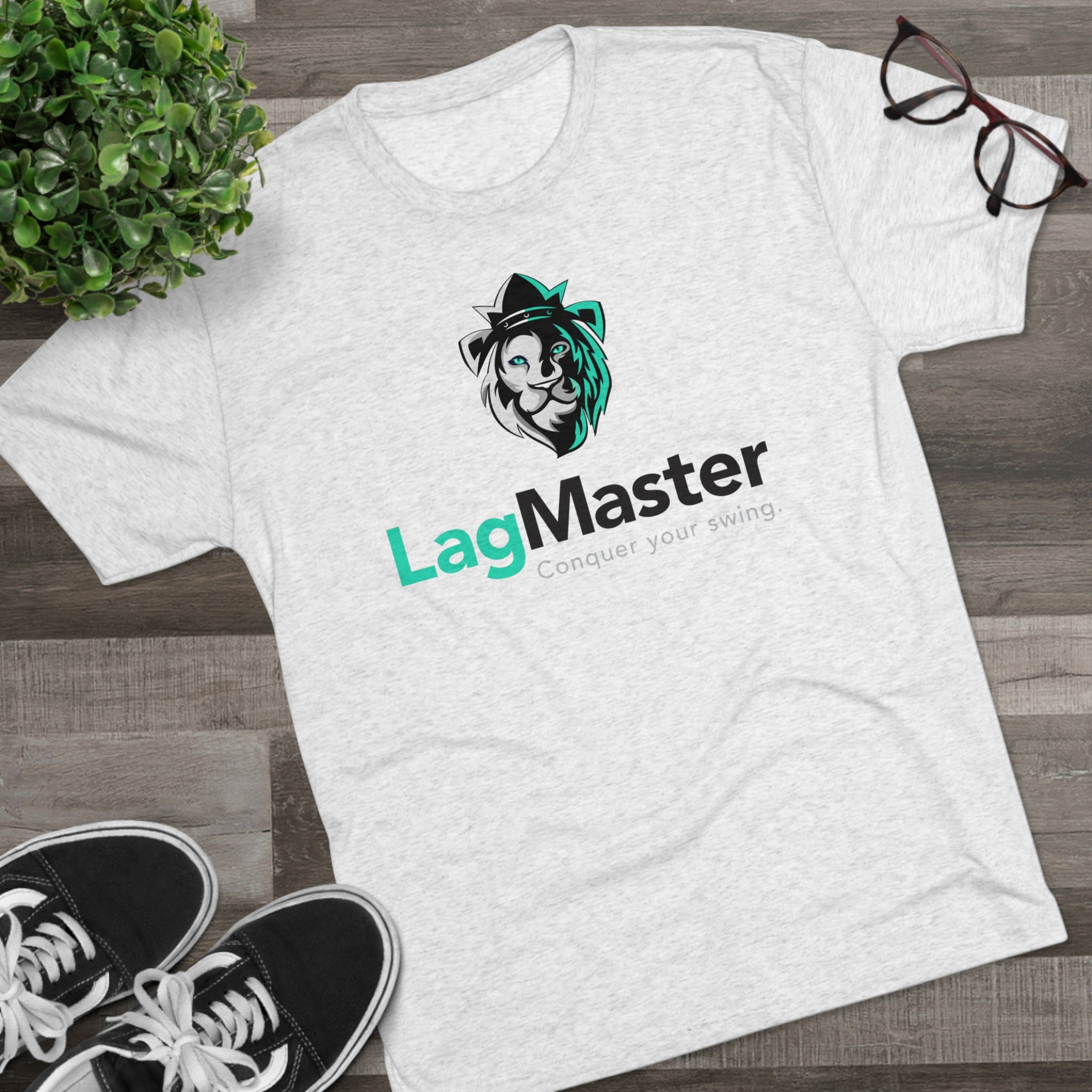 LagMaster Lion Logo Unisex Tri-Blend Crew Tee