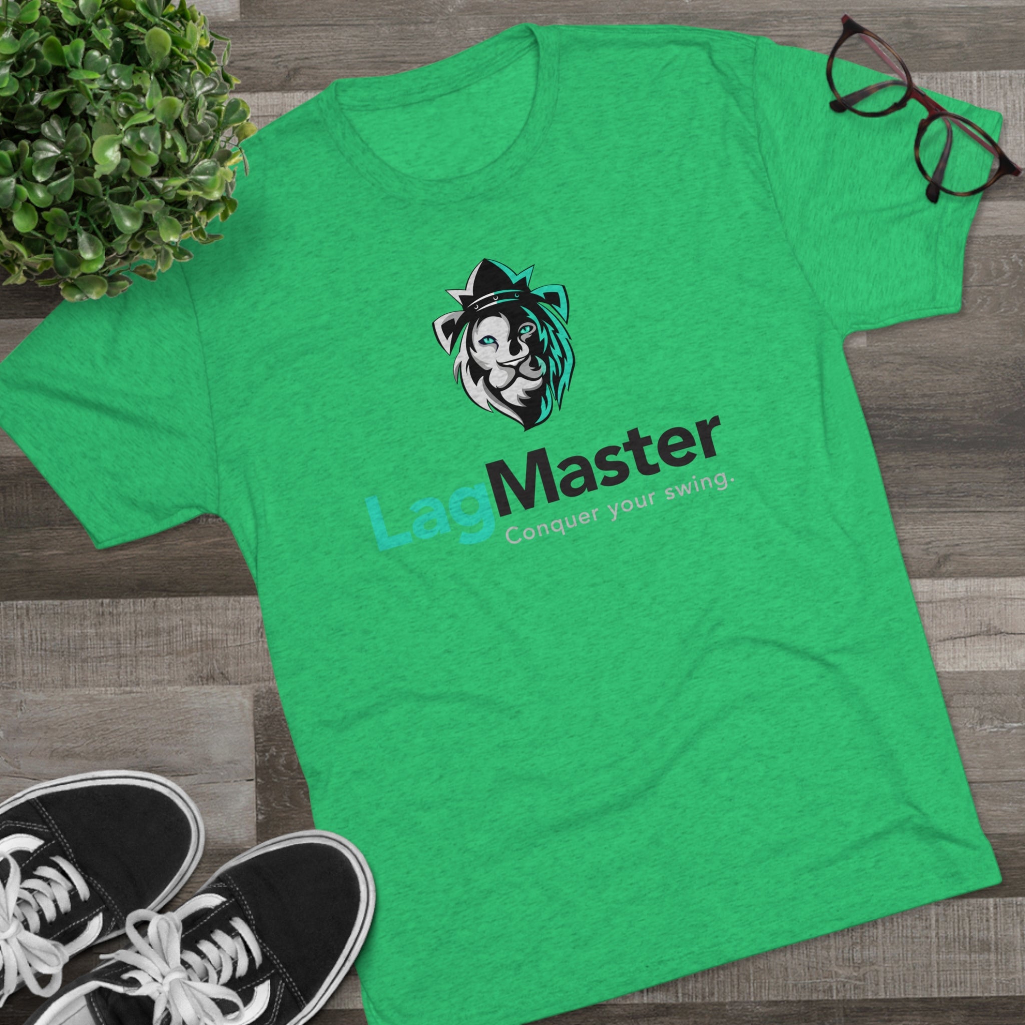 LagMaster Lion Logo Unisex Tri-Blend Crew Tee