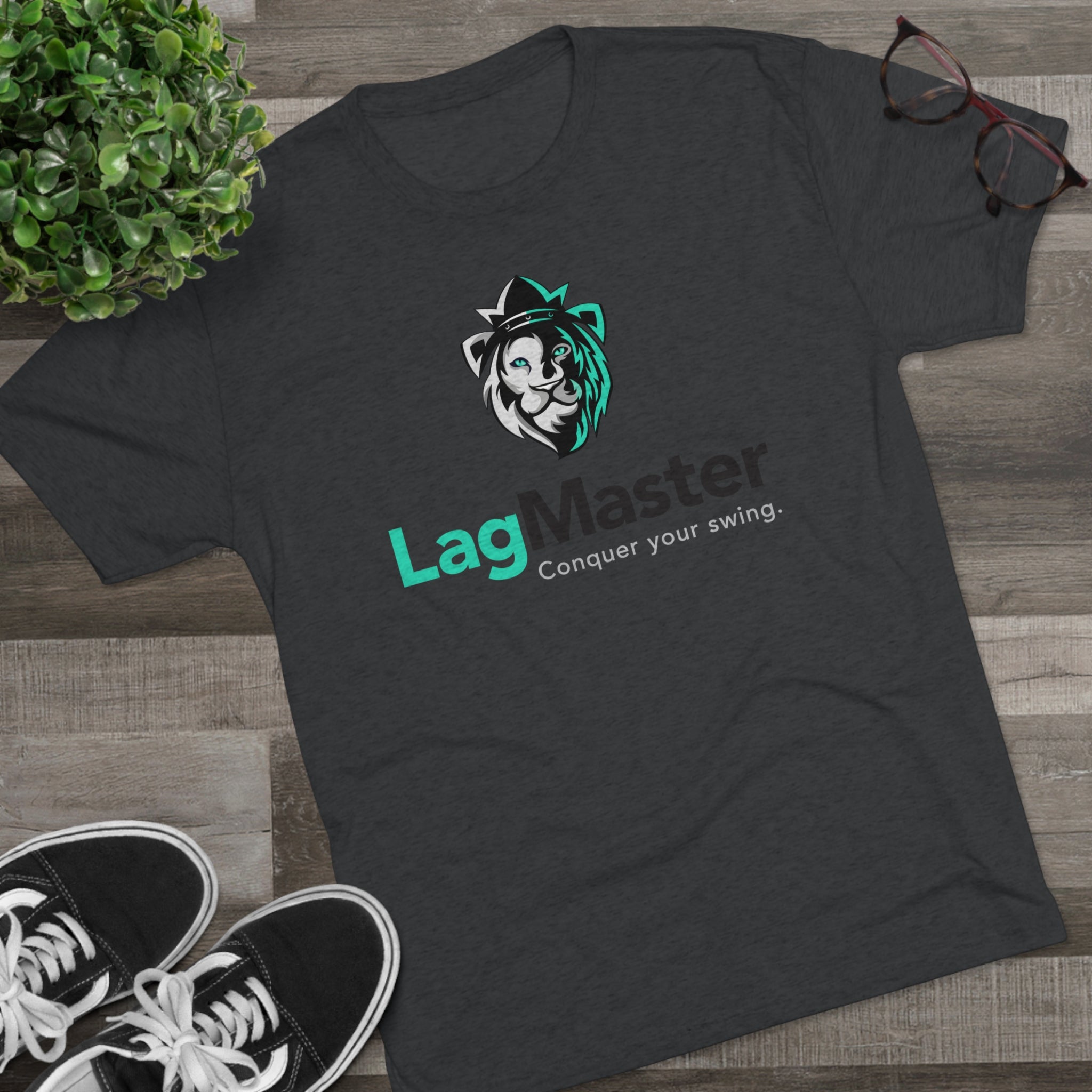 LagMaster Lion Logo Unisex Tri-Blend Crew Tee