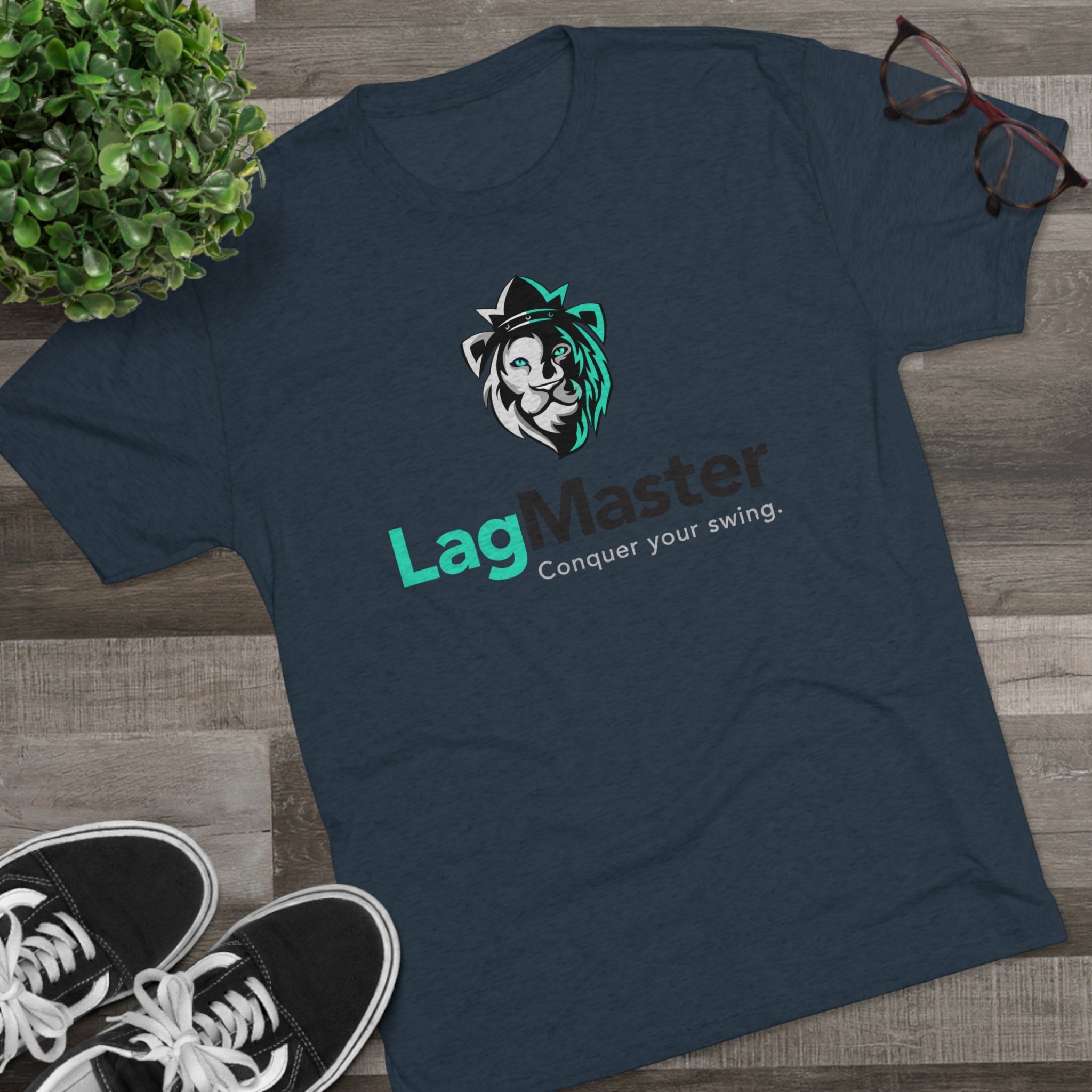 LagMaster Lion Logo Unisex Tri-Blend Crew Tee