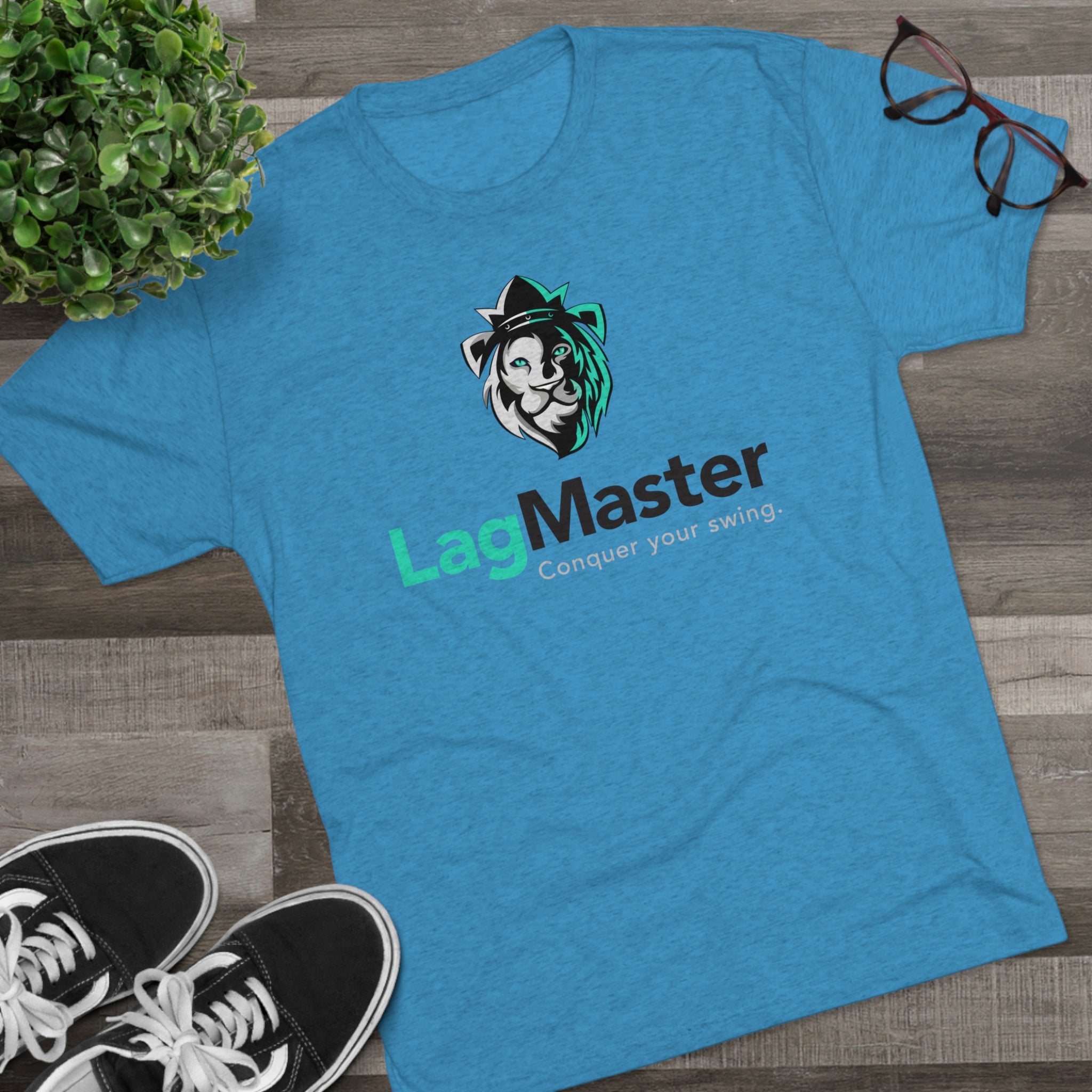LagMaster Lion Logo Unisex Tri-Blend Crew Tee