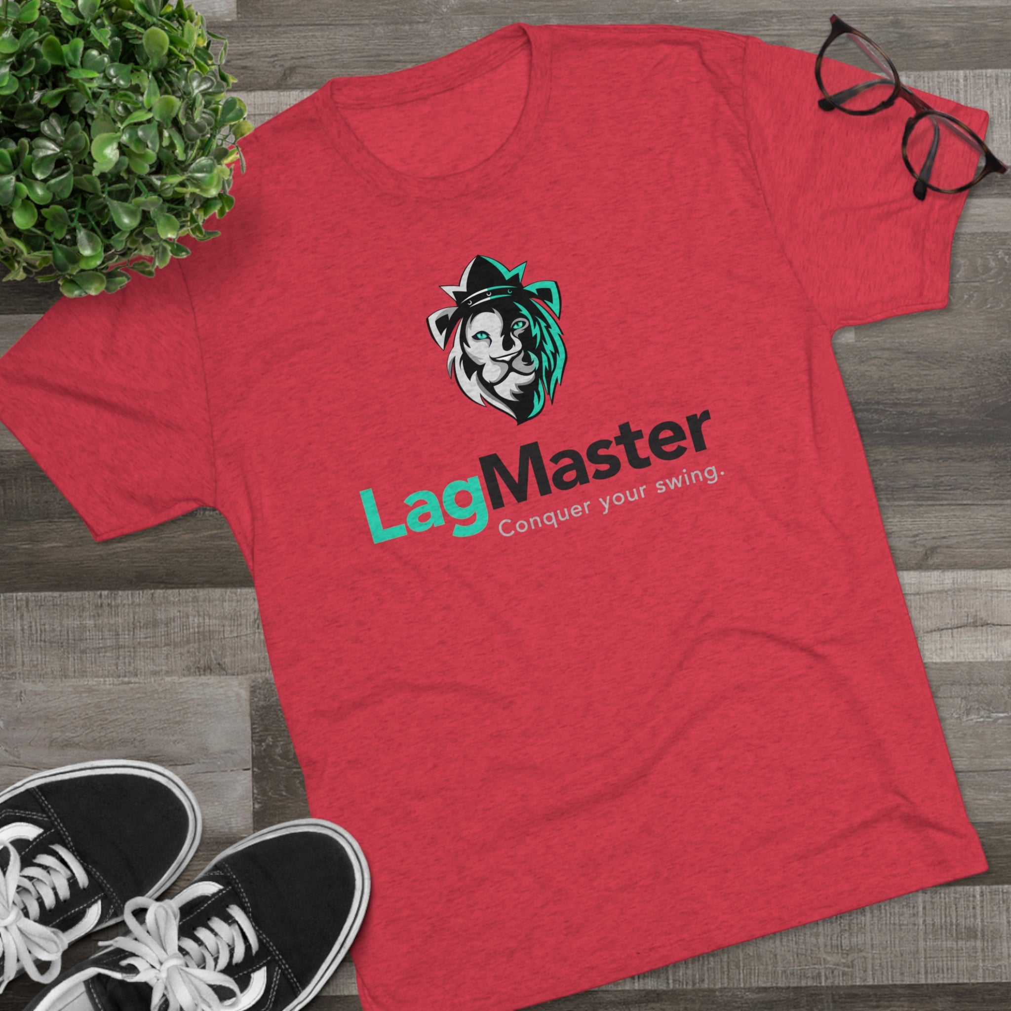 LagMaster Lion Logo Unisex Tri-Blend Crew Tee