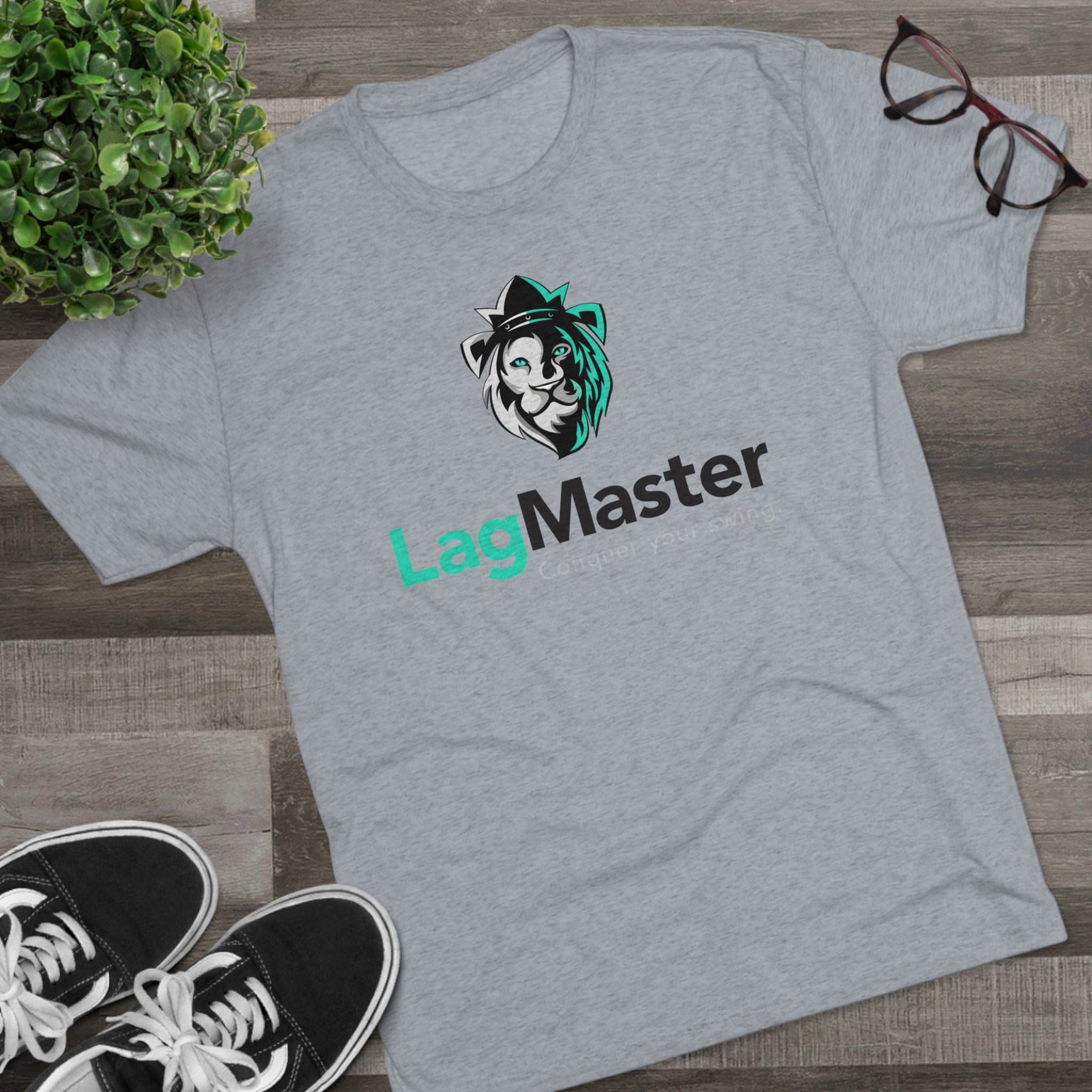 LagMaster Lion Logo Unisex Tri-Blend Crew Tee