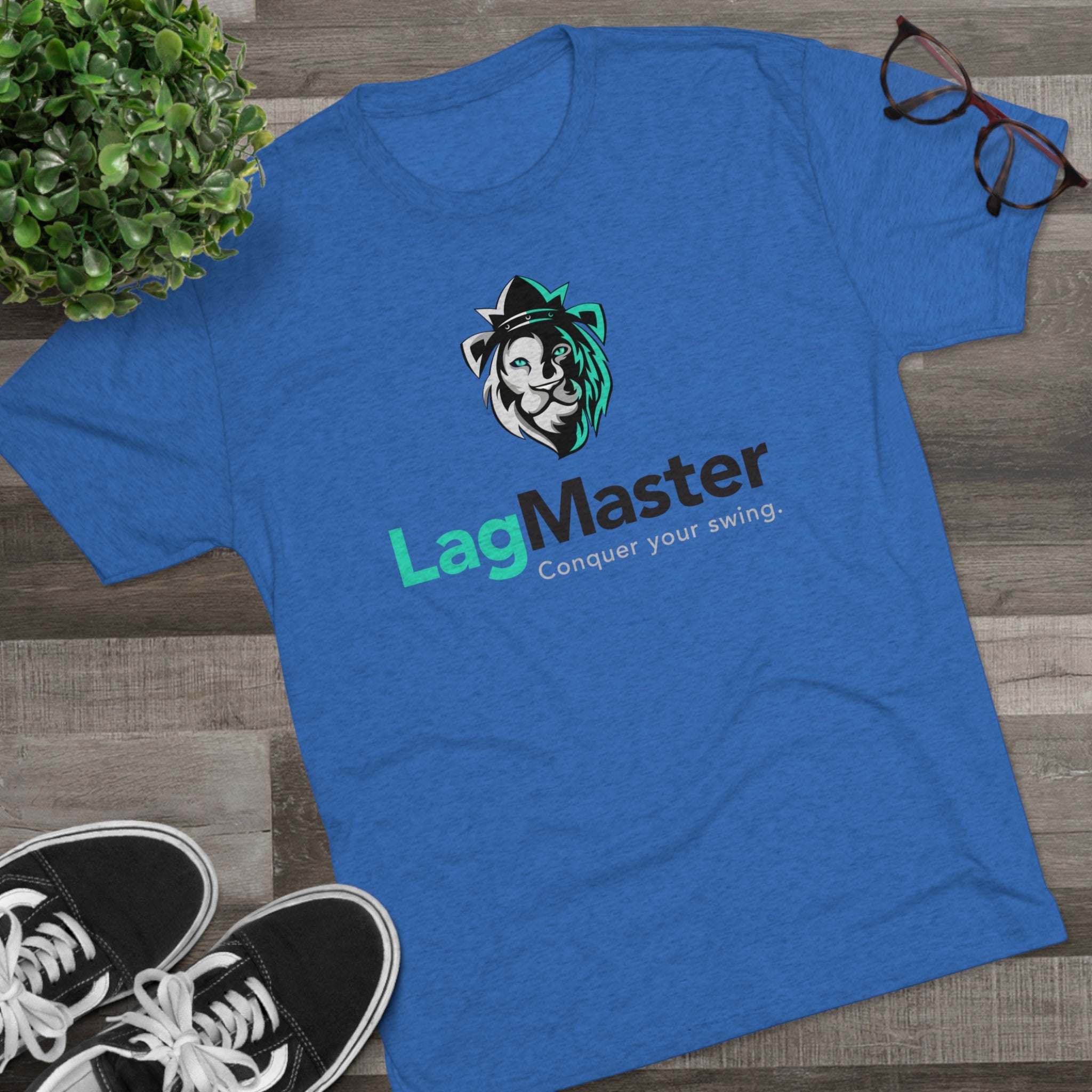 LagMaster Lion Logo Unisex Tri-Blend Crew Tee