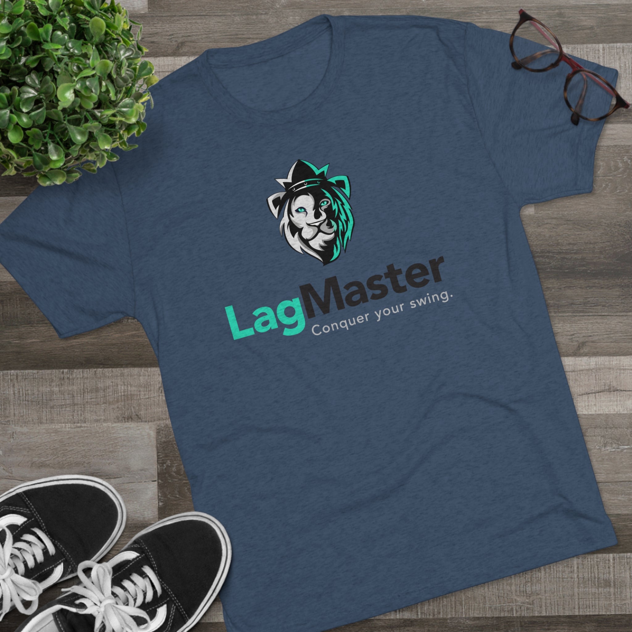 LagMaster Lion Logo Unisex Tri-Blend Crew Tee